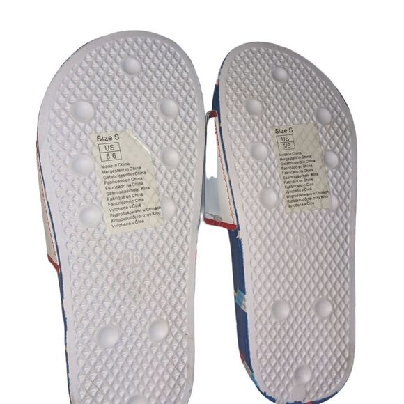 Claire's Chill Out red white and blue popsicle sandal slides NWT - Picture 3 of 8